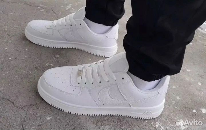 Кроссовки nike air force 1 белые мужские