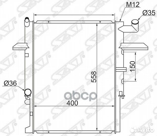 Радиатор Kia Bongo 99-05 / Mazda Bongo Brawny 9