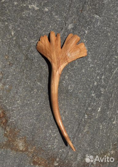 Шпилька для волос ручной работы из дерева