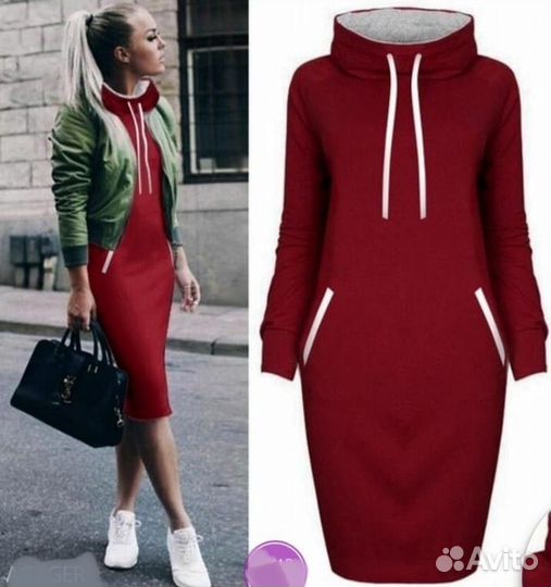 Платье теплое на флисе 44-46