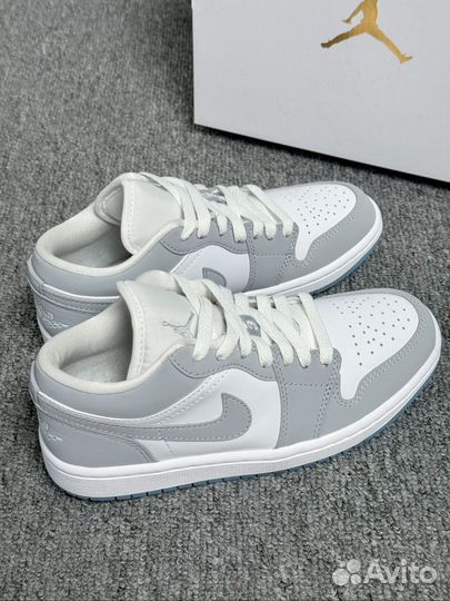 Кроссовки Nike Air Jordan 1 low wolf grey