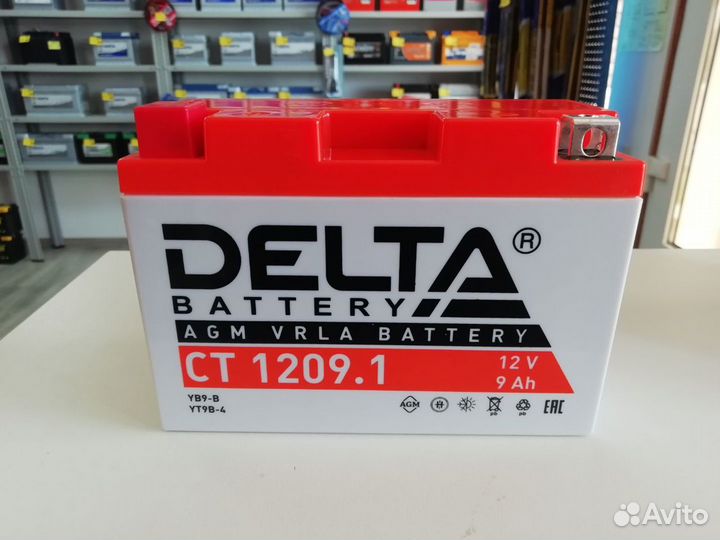 Мотоциклетный акб.delta CT.10ач