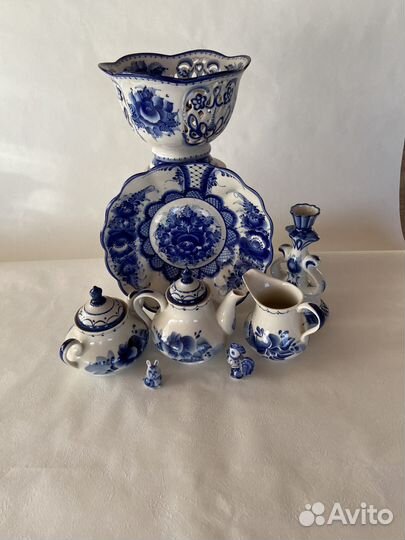 Фарфоровая посуда гжель