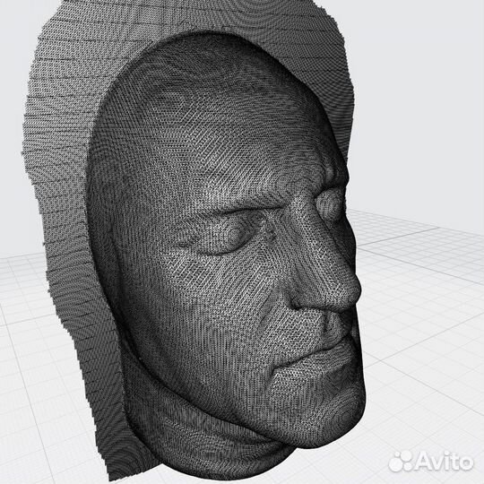 3D скан лицо Высоцкий