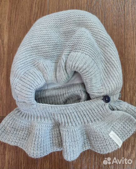 Шапка-шлем зимний утеплённый для малыша р-р 40-42