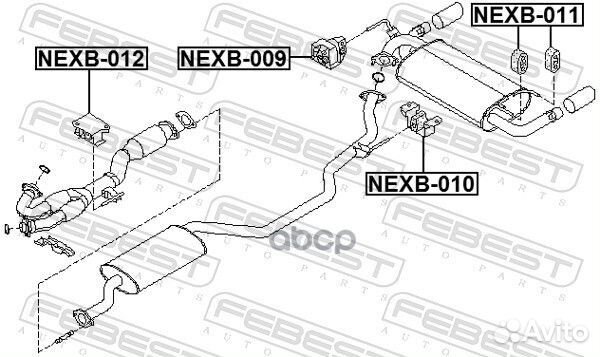 Кронштейн крепления глушителя nissan pathfinder