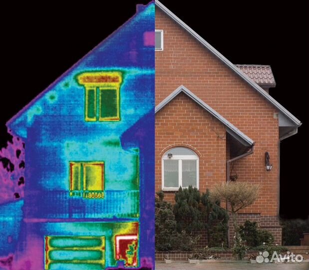 Поиск утечки тепла Тепловизор Фотоотчет