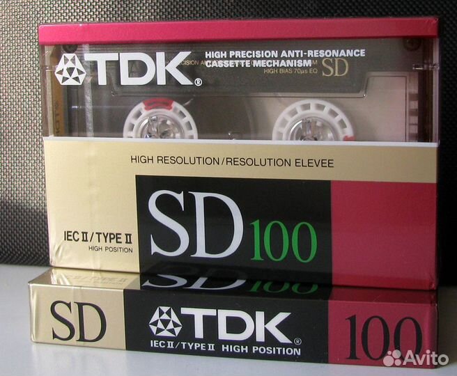 Аудиокассеты TDK SD 100 Type II chrome Japan 1988