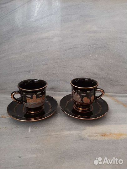 Чёрная посуда Кофейная пара