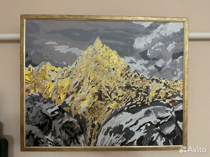 Картины по номерам. Готовые. Олень и Горы