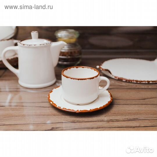 Чайная пара Antica perla, чашка 200 мл, блюдце d15