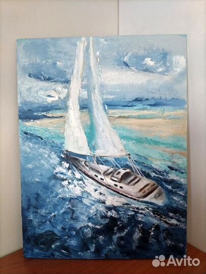 Картина маслом Парусник