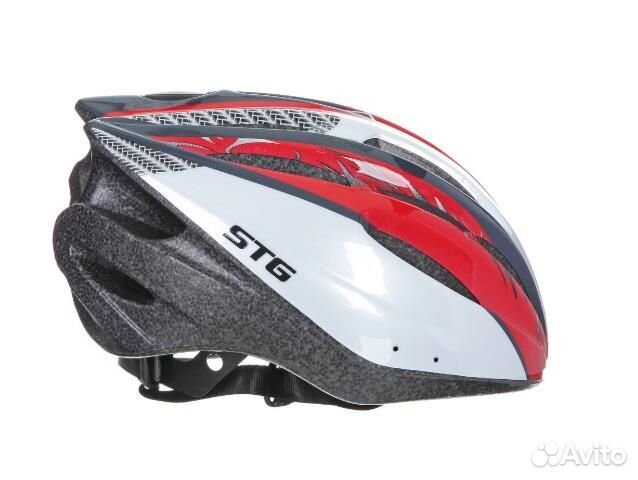Велошлем STG MB20-1 белый/красный/черный