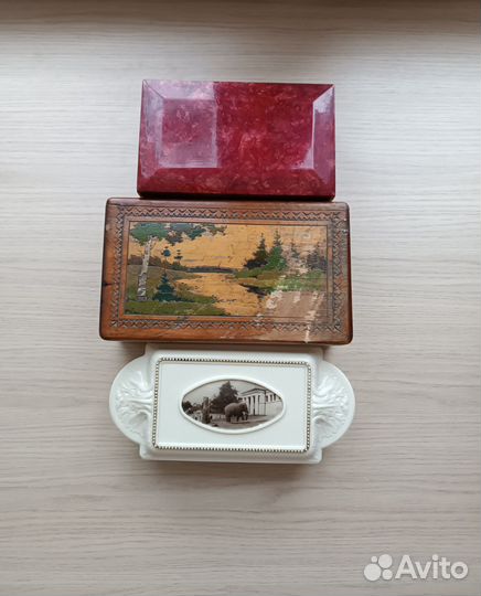 Шкатулки СССР винтаж