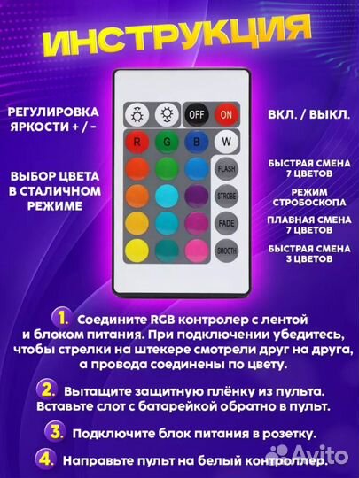 Светодиодная лента rgb 15 метров новая