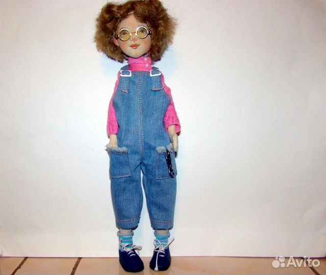 Интерьерная текстильная кукла Лора ручной работы