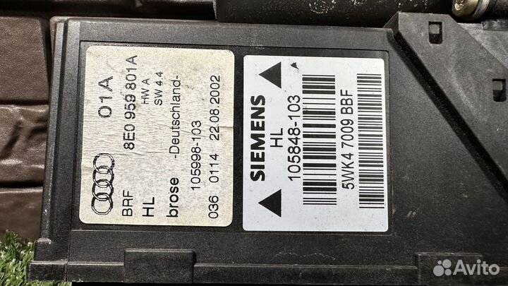 Моторчик стеклоподъемника задний левый Audi A4 B6