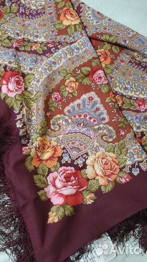 Павловопосадский платок, оригинал, размер 146 см