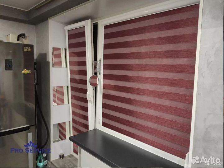 Рулонные шторы зебра