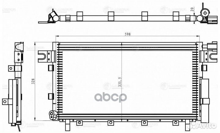 Конденсер great wall hover H5 (10) 2.4I (крепл