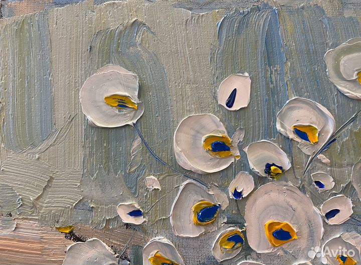 Картина маслом на холсте цветы
