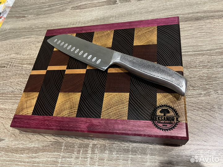 Торцевая разделочная доска из дерева