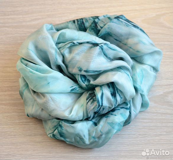 Шарф батик, шибори, цвет Виридиан