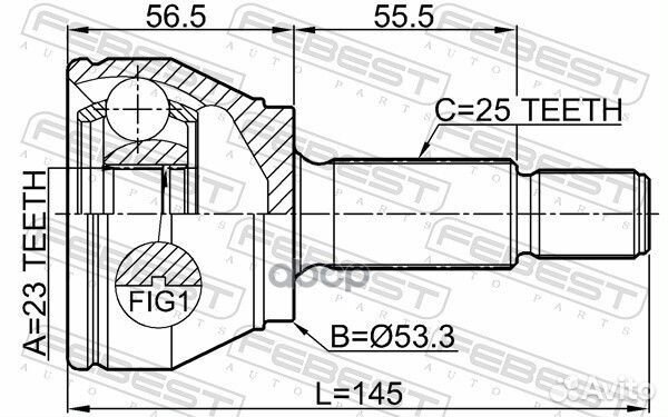 ШРУС наружный (компл.) ford B-Max 2012/Fiesta VI