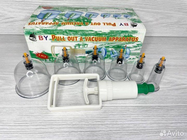 Вакуумные массажные банки 6/12 шт