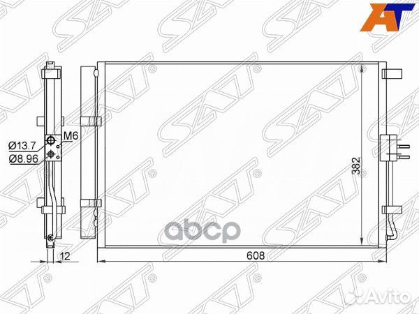 Радиатор кондиционера Kia Soul 08-14