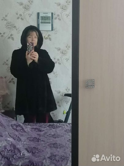 Шуба норковая с капюшоном 50 52 размер