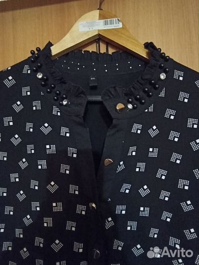 Блузка женская 52 54 нарядная, плотный трикотаж