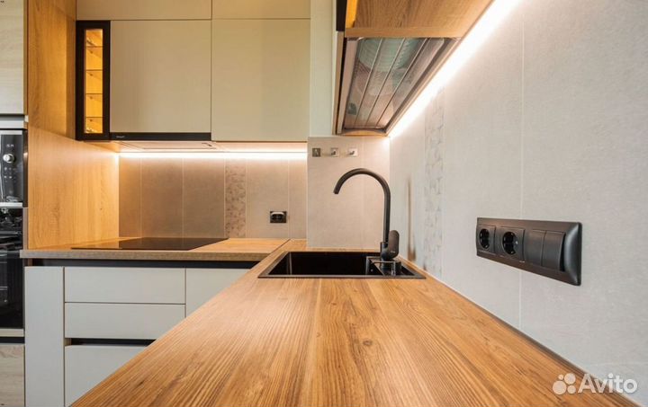 Кухня Бежевая на заказ собственное производство