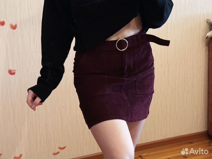 Вельветовая мини-юбка Terranova