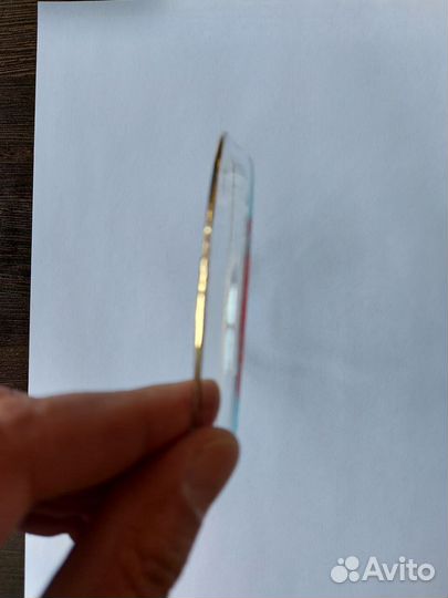 Блюдце стеклянное. Сувенирное. Венгрия, 197 - е