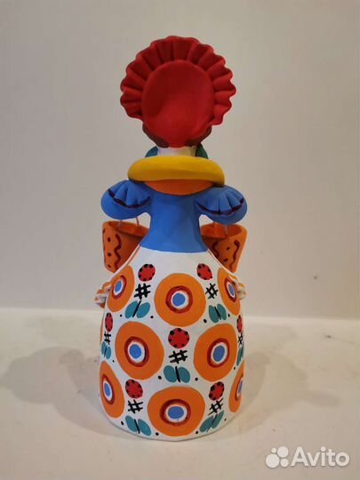 Водоноска 15-15,5 см. Дымковская игрушка сувенир