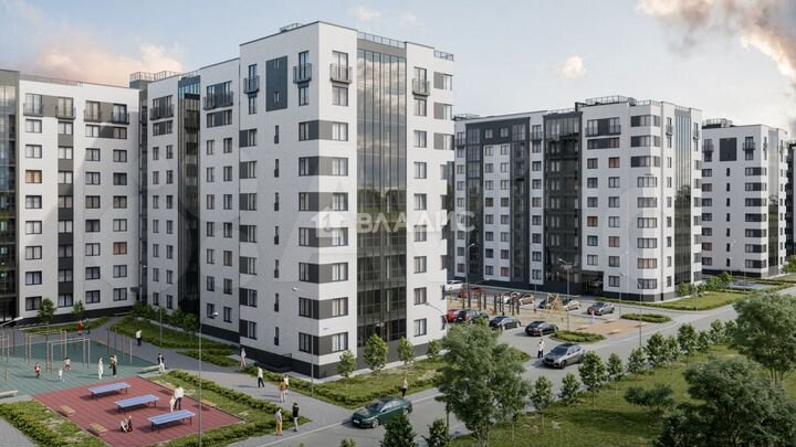 2-к. квартира, 62,3 м², 6/9 эт.