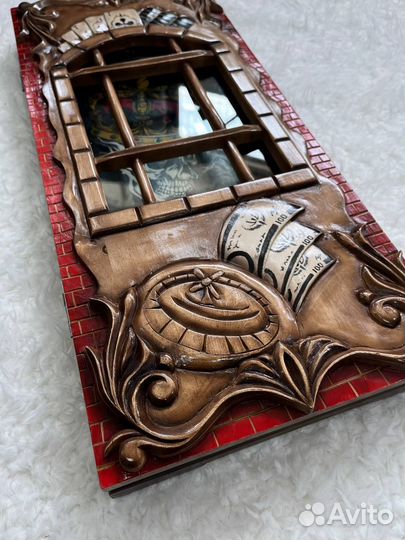 Нарды резные ручной работы со стеклом 
