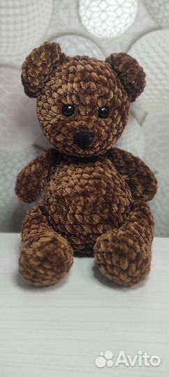 Вязаные игрушки ручной работы медвежонок Томми