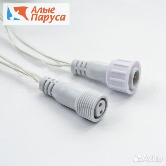 Гирлянда Занавес 2x1м/ теплый белый без мерцания