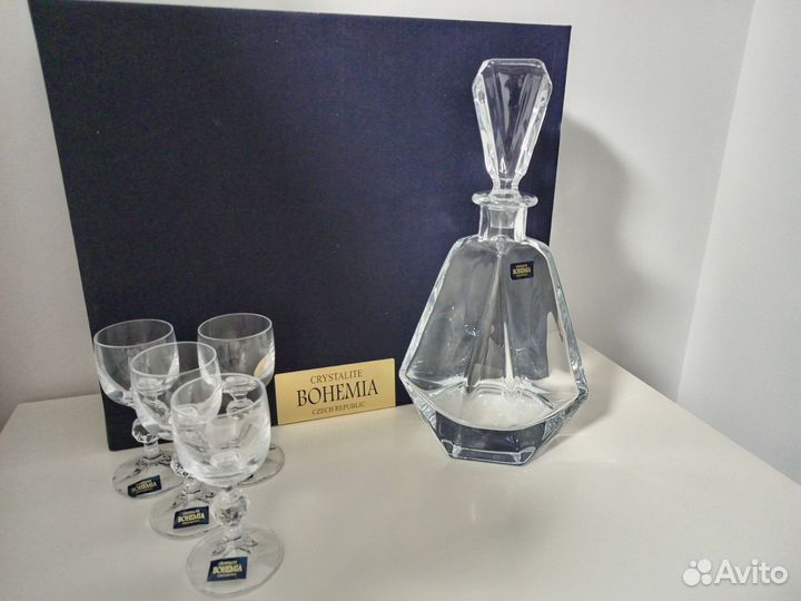 Crystalite bohemia штоф и рюмки