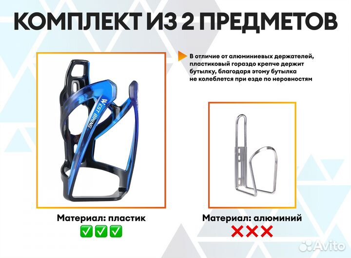 Велосипедный держатель для бутылки (синий)