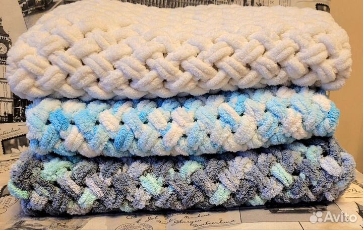 Плед из ализе пуффи