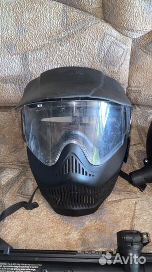 Шлем для пейнтбола и шары (пули )