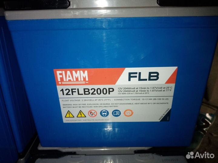 Аккумулятор fiamm 12 FLB 200 P