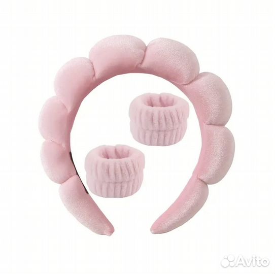 Косметический ободок и повязки на руки напульсники