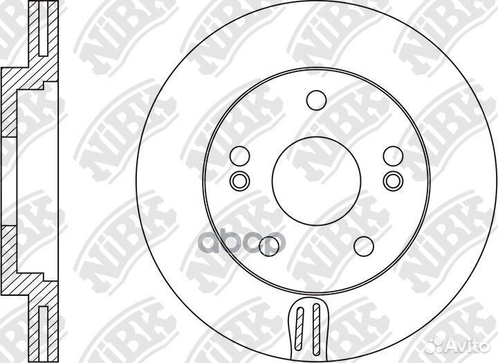 Диск торм. Fr KIA Ceed 12- RN1548 NiBK