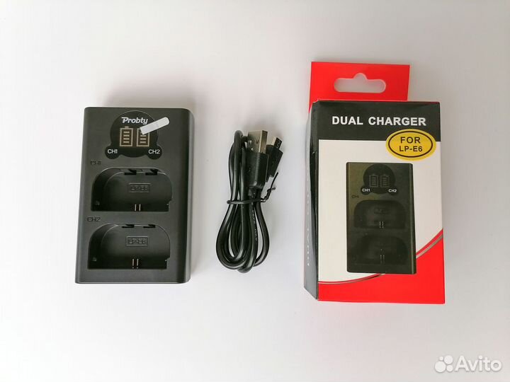 Двойное зарядное устройство для Canon LP-E6 Новое
