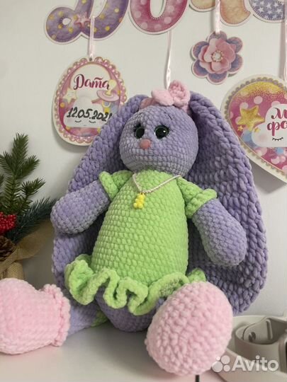 Плюшевый заяц зайка игрушка