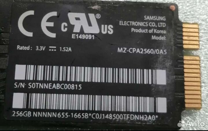 Жёсткий диск Ssd.m2 для Apple macbook air